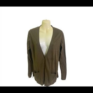 Massimo Dutti brown cardigan long sleeve sweater mulberry silk